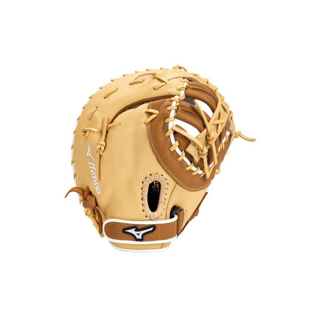 Catchers Mitt Mizuno Baseball Franchise Series First Base 12.5" - Homem - Marrom - EKWRH2054